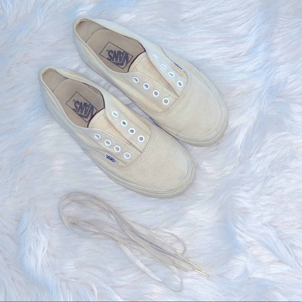 White Lace Up Vans